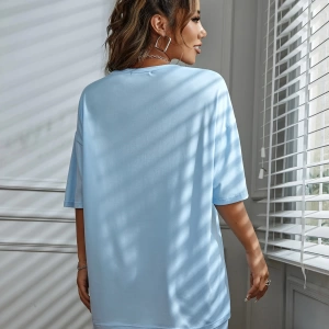 Kadın 2Lİ TAKIM OVERSİZE Trend T-shirt Şort Model 4957