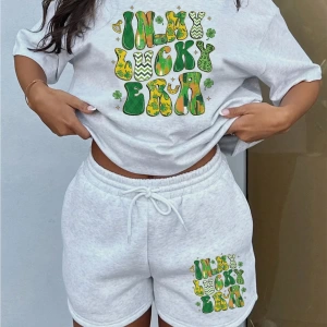 Kadın 2Lİ TAKIM OVERSİZE Trend T-shirt Şort Model 4958