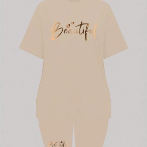 Kadın 2Lİ TAKIM OVERSİZE Trend T-shirt Şort Model 4960