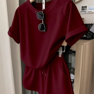 Kadın 2Lİ TAKIM OVERSİZE Trend T-shirt Şort Model 4963