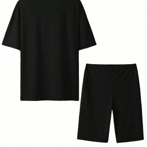 Kadın 2Lİ TAKIM OVERSİZE Trend T-shirt Şort Model 4964