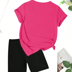 Kadın 2Lİ TAKIM OVERSİZE Trend T-shirt Şort Model 4969