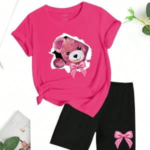 Kadın 2Lİ TAKIM OVERSİZE Trend T-shirt Şort Model 4969