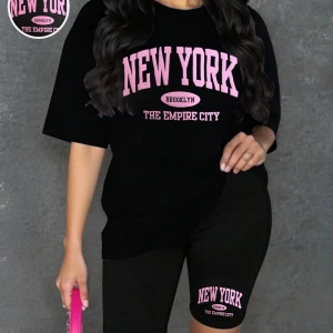 Kadın 2Lİ TAKIM OVERSİZE Trend T-shirt Şort Model 4970