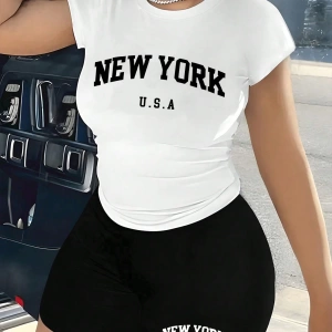 Kadın 2Lİ TAKIM OVERSİZE Trend T-shirt Şort Model 4971