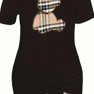Kadın 2Lİ TAKIM OVERSİZE Trend T-shirt Şort Model 4974