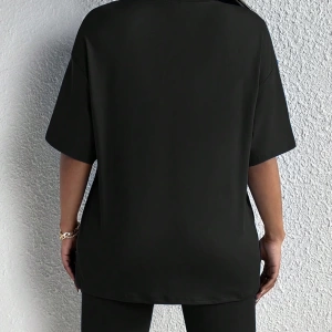 Kadın 2Lİ TAKIM OVERSİZE Trend T-shirt Şort Model 4976