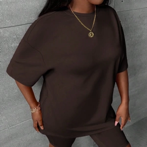Kadın 2Lİ TAKIM OVERSİZE Trend T-shirt Şort Model 4976