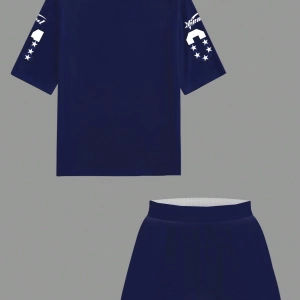 Kadın 2Lİ TAKIM OVERSİZE Trend T-shirt Şort Model 4980