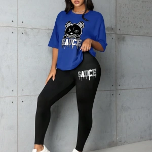 Kadın 2Lİ TAKIM OVERSİZE Trend T-shirt Şort Model 4982