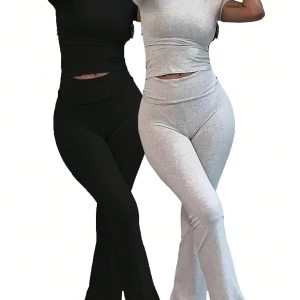 Kadın 2Lİ TAKIM OVERSİZE Trend T-shirt Şort Model 4984