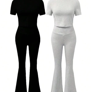Kadın 2Lİ TAKIM OVERSİZE Trend T-shirt Şort Model 4984