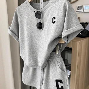 Kadın 2Lİ TAKIM OVERSİZE Trend T-shirt Şort Model 4986