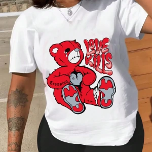 Kadın 2Lİ TAKIM OVERSİZE Trend T-shirt Şort Model 4987
