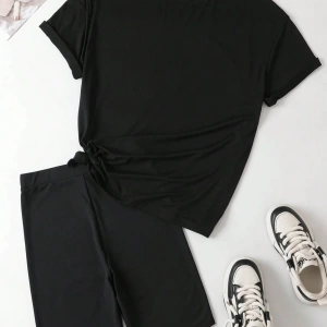 Kadın 2Lİ TAKIM OVERSİZE Trend T-shirt Şort Model 4992