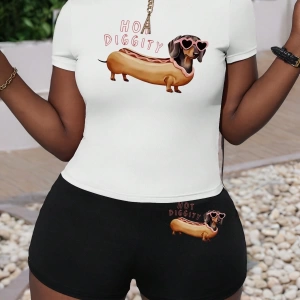 Kadın 2Lİ TAKIM OVERSİZE Trend T-shirt Şort Model 4994