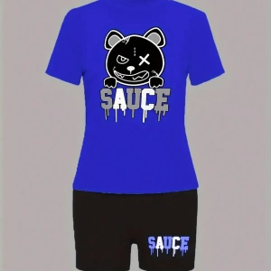 Kadın 2Lİ TAKIM OVERSİZE Trend T-shirt Şort Model 4997