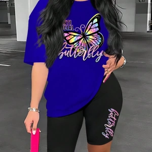 Kadın 2Lİ TAKIM OVERSİZE Trend T-shirt Şort Model 5007