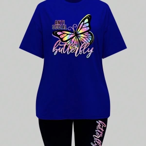 Kadın 2Lİ TAKIM OVERSİZE Trend T-shirt Şort Model 5007