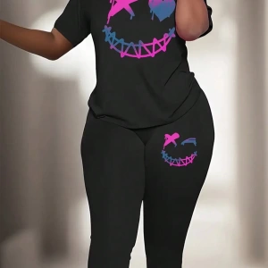 Kadın 2Lİ TAKIM OVERSİZE Trend T-shirt Şort Model 5008