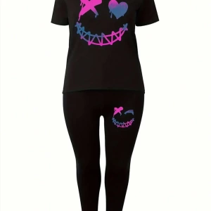 Kadın 2Lİ TAKIM OVERSİZE Trend T-shirt Şort Model 5008