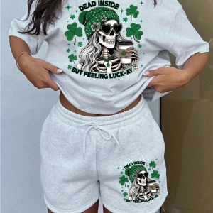 Kadın 2Lİ TAKIM OVERSİZE Trend T-shirt Şort Model 5011