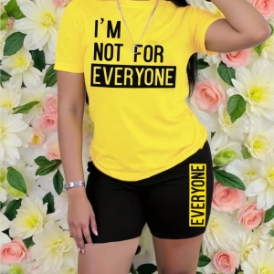 Kadın 2Lİ TAKIM OVERSİZE Trend T-shirt Şort Model 5012
