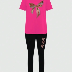 Kadın 2Lİ TAKIM OVERSİZE Trend T-shirt Şort Model 5014