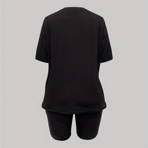 Kadın 2Lİ TAKIM OVERSİZE Trend T-shirt Şort Model 5015