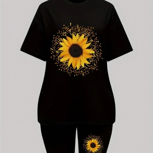 Kadın 2Lİ TAKIM OVERSİZE Trend T-shirt Şort Model 5015