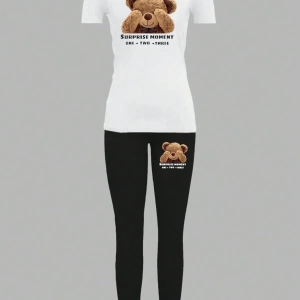 Kadın 2Lİ TAKIM OVERSİZE Trend T-shirt Şort Model 5016