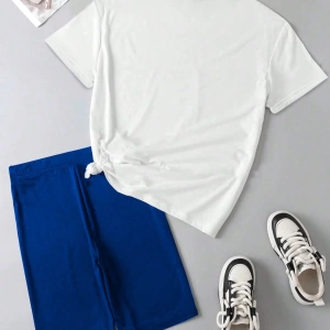 Kadın 2Lİ TAKIM OVERSİZE Trend T-shirt Şort Model 5018