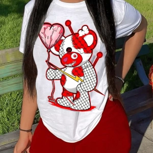 Kadın 2Lİ TAKIM OVERSİZE Trend T-shirt Şort Model 5023