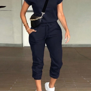 Kadın 2Lİ TAKIM OVERSİZE Trend T-shirt Şort Model 5043