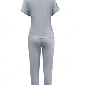 Kadın 2Lİ TAKIM OVERSİZE Trend T-shirt Şort Model 5043