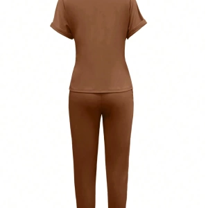Kadın 2Lİ TAKIM OVERSİZE Trend T-shirt Şort Model 5043