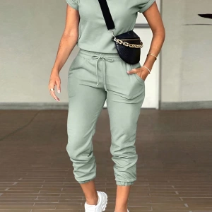 Kadın 2Lİ TAKIM OVERSİZE Trend T-shirt Şort Model 5043