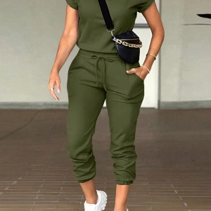 Kadın 2Lİ TAKIM OVERSİZE Trend T-shirt Şort Model 5043