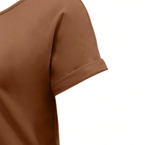 Kadın 2Lİ TAKIM OVERSİZE Trend T-shirt Şort Model 5043