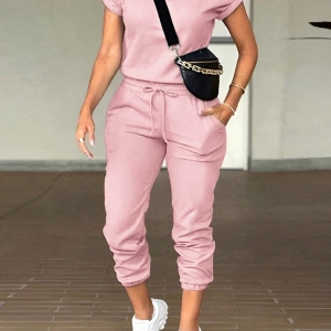 Kadın 2Lİ TAKIM OVERSİZE Trend T-shirt Şort Model 5043