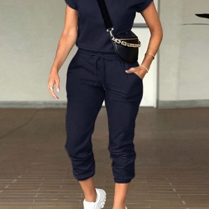 Kadın 2Lİ TAKIM OVERSİZE Trend T-shirt Şort Model 5043