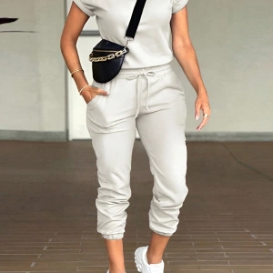 Kadın 2Lİ TAKIM OVERSİZE Trend T-shirt Şort Model 5043