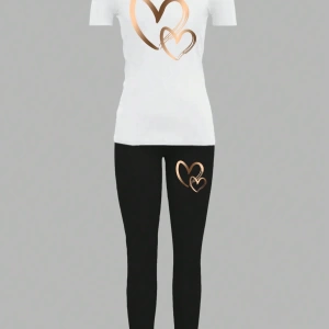 Kadın 2Lİ TAKIM OVERSİZE Trend T-shirt Şort Model 5047