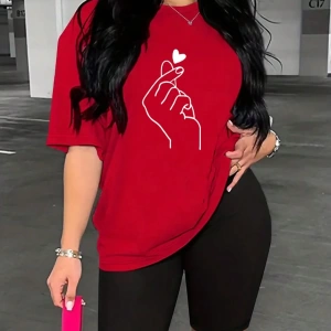 Kadın 2Lİ TAKIM OVERSİZE Trend T-shirt Şort Model 5050