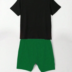 Kadın 2Lİ TAKIM OVERSİZE Trend T-shirt Şort Model 5052