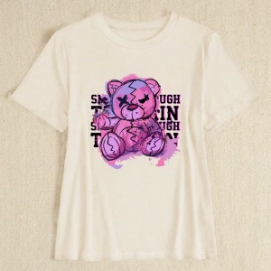 Kadın 2Lİ TAKIM OVERSİZE Trend T-shirt Şort Model 5052