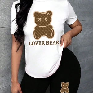 Kadın 2Lİ TAKIM OVERSİZE Trend T-shirt Şort Model 5055
