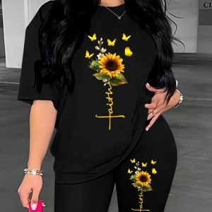 Kadın 2Lİ TAKIM OVERSİZE Trend T-shirt Şort Model 5059