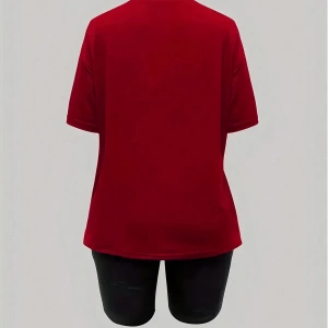 Kadın 2Lİ TAKIM OVERSİZE Trend T-shirt Şort Model 5059