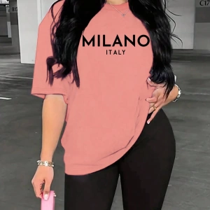 Kadın 2Lİ TAKIM OVERSİZE Trend T-shirt Şort Model 5061
